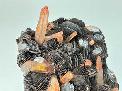Specularite with Tangerine Quartz (4.7", 120mm)