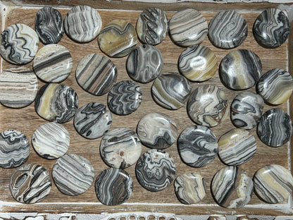 Lace Calcite Flat Palm Stone
