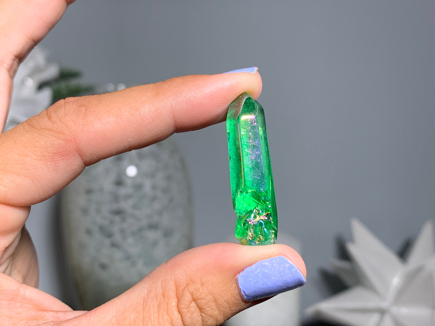 Green Aura Quartz Point