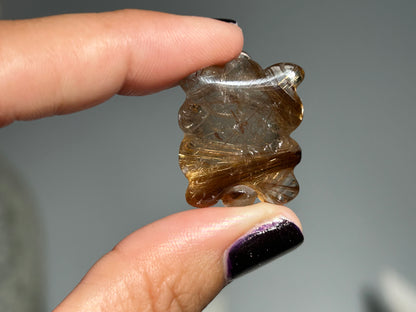Rutilated Quartz Turtle (1”, 25mm)