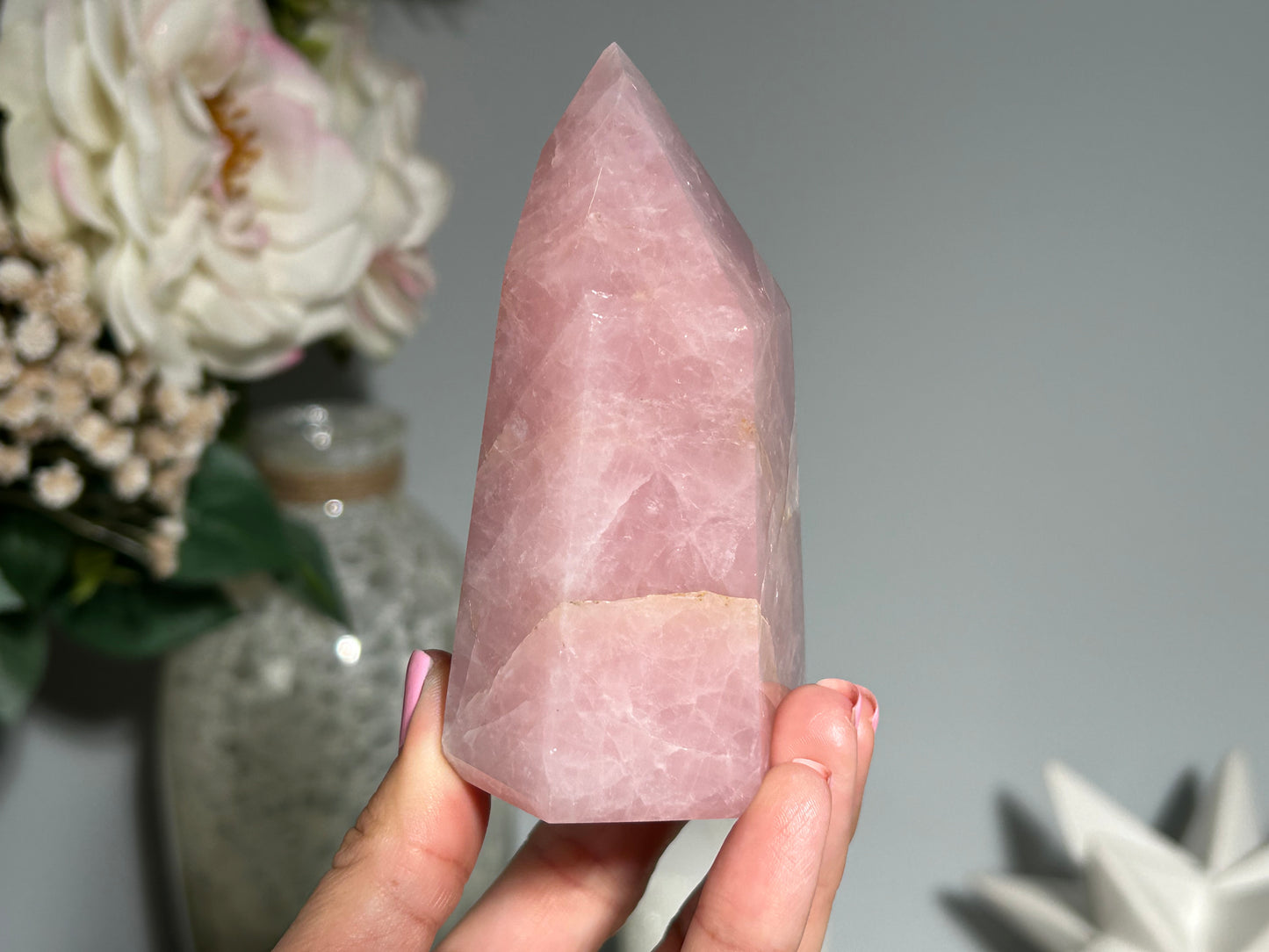 Rose Quartz Tower (3.8", 96mm)