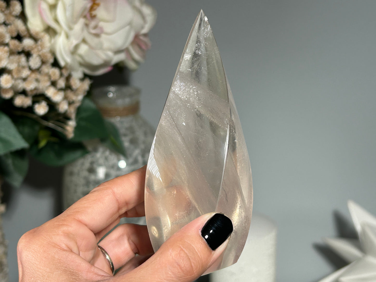 Smoky Quartz Flame (4.5", 115mm)