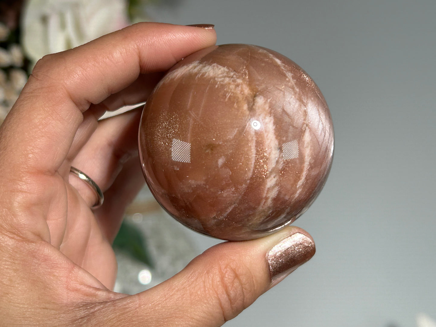 Confetti Sunstone Sphere (2", 52mm)