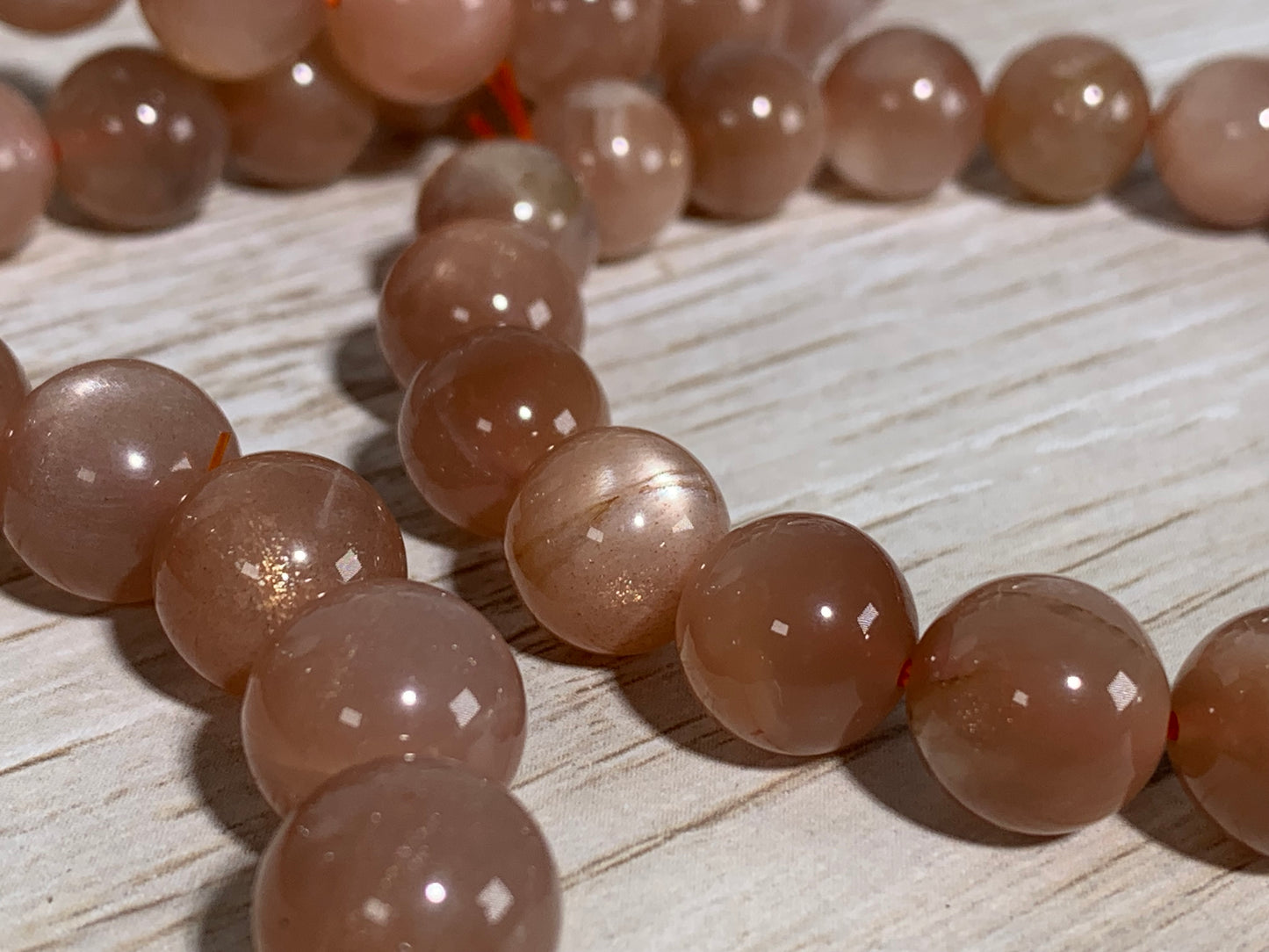 10mm Peach Moonstone Bracelet