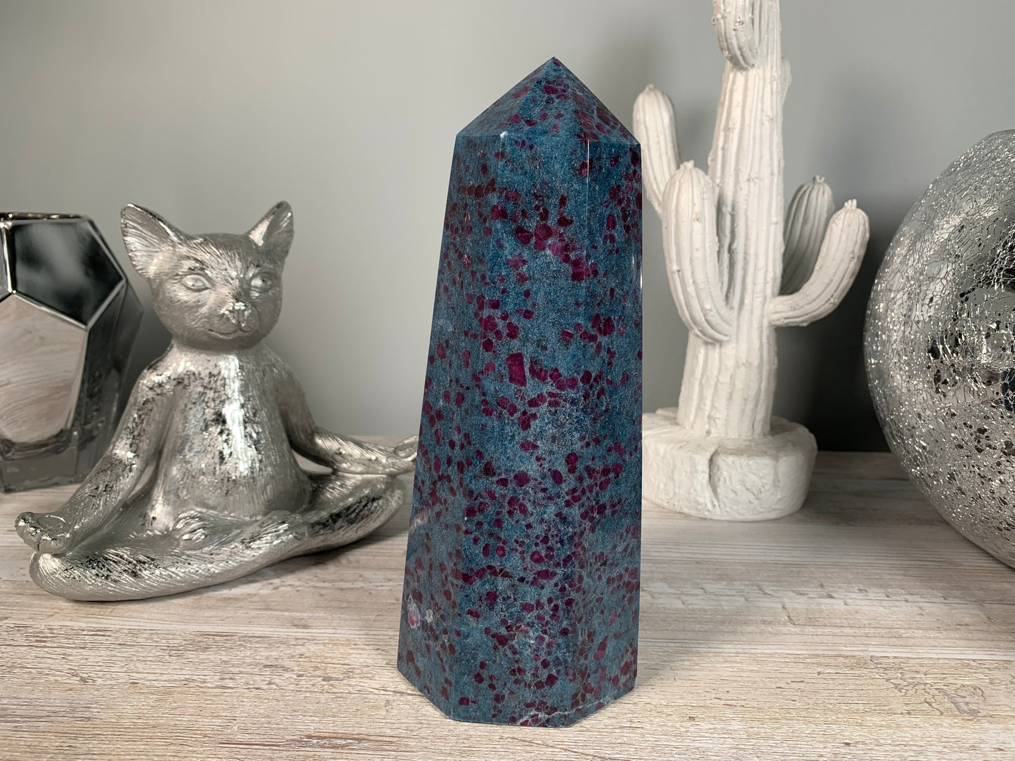 Ruby and Kyanite Tower (8.4", 213mm)