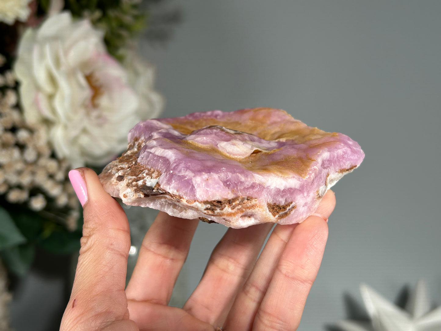 Natural Pink Aragonite (3.9", 98mm)