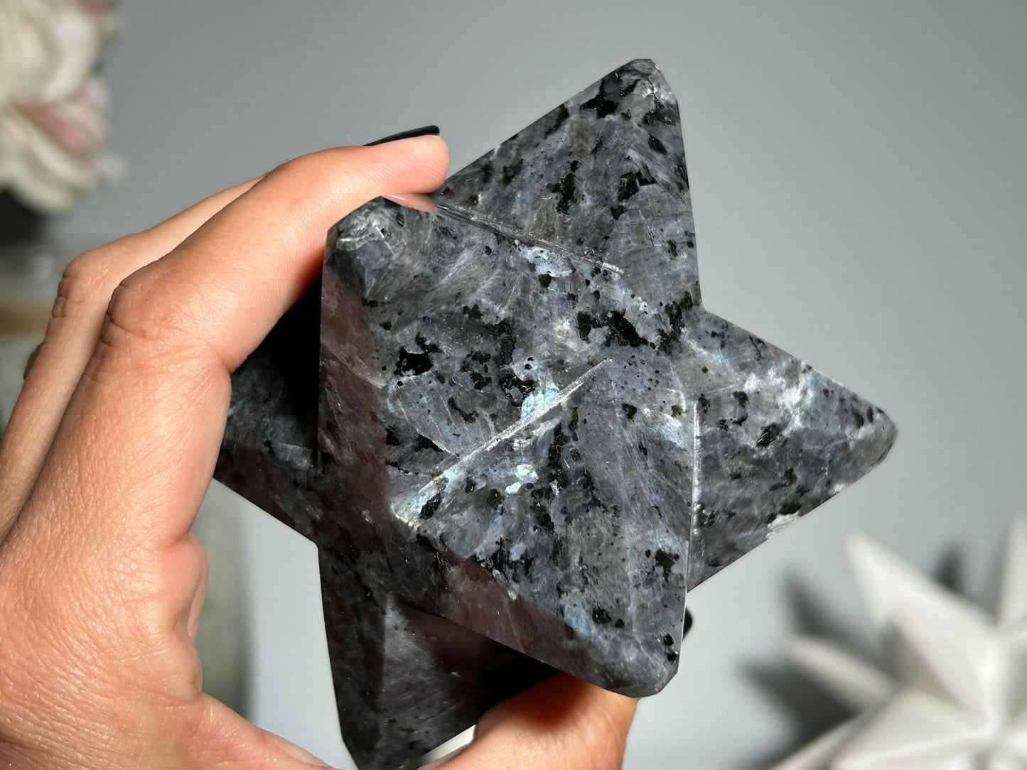 Larvikite Merkaba (3.2", 82mm)