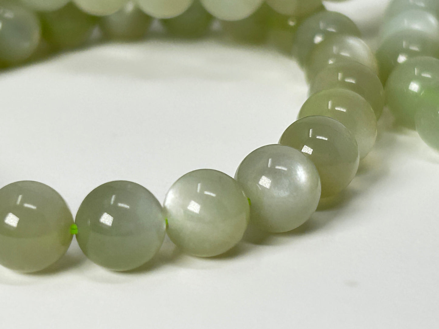 9mm Green Moonstone Bracelet