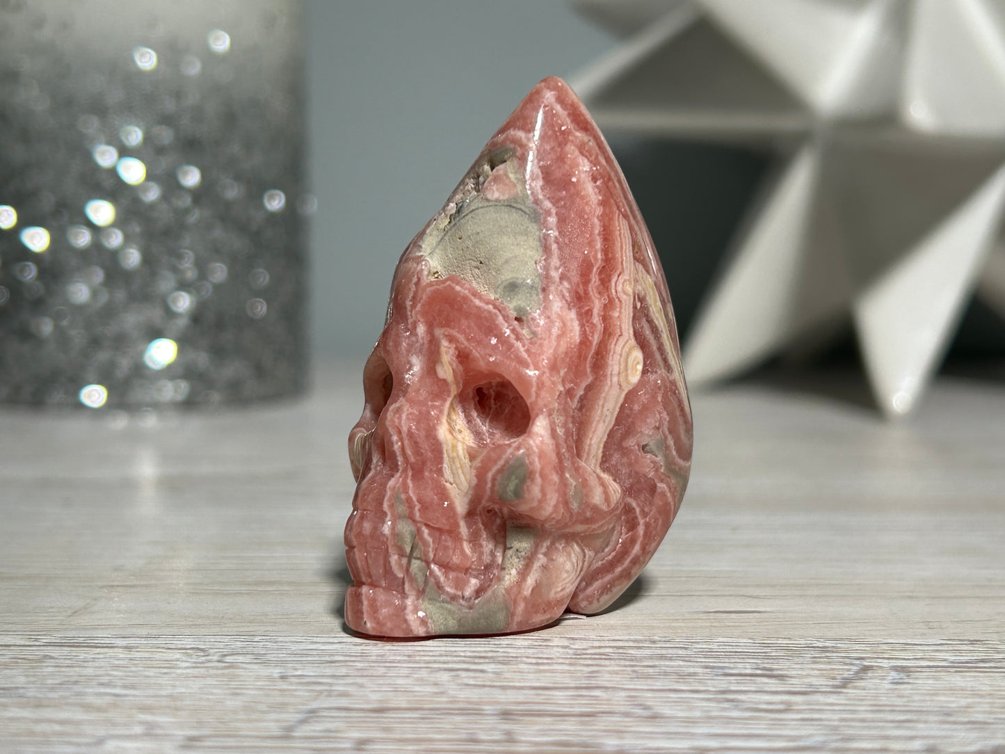 Rhodochrosite Skull (2.2", 55mm)