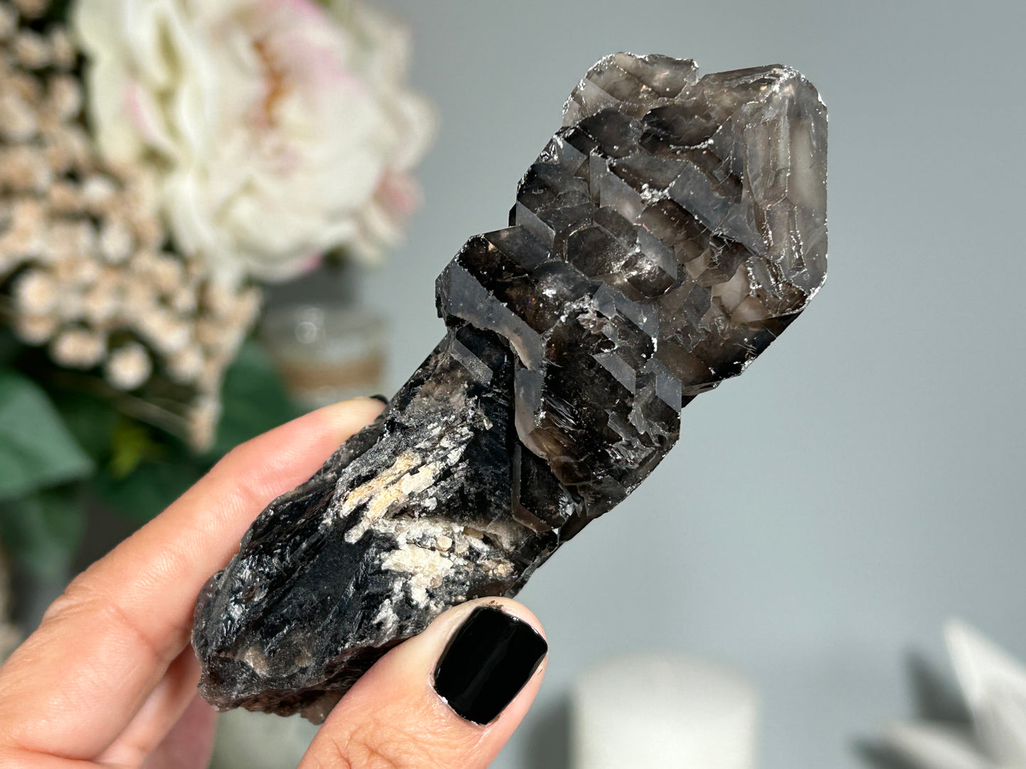 Smoky Elestial Quartz (4.3", 109mm)