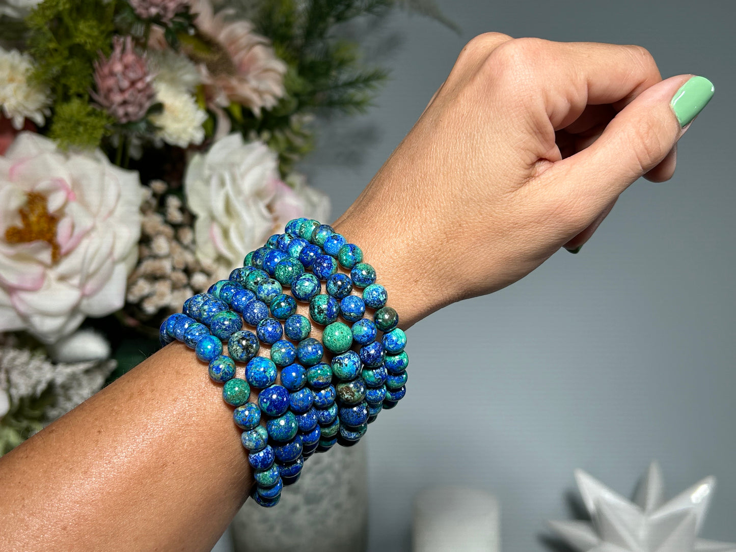 8mm Azurite Malachite Bracelet