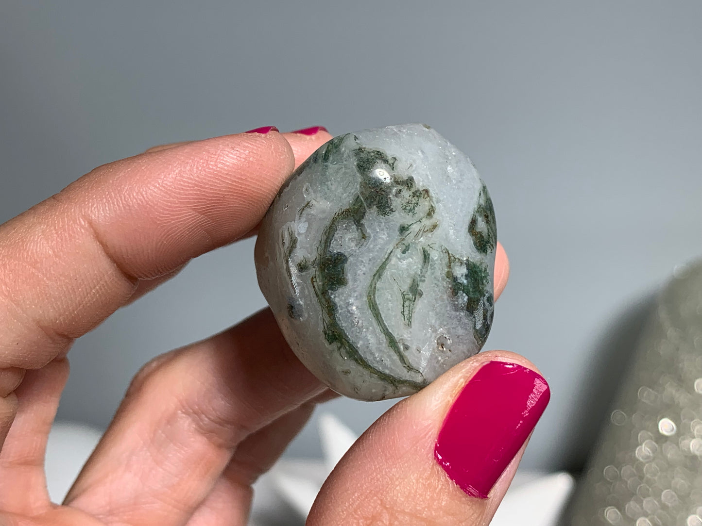 Tumbled Moss Agate Extra Large