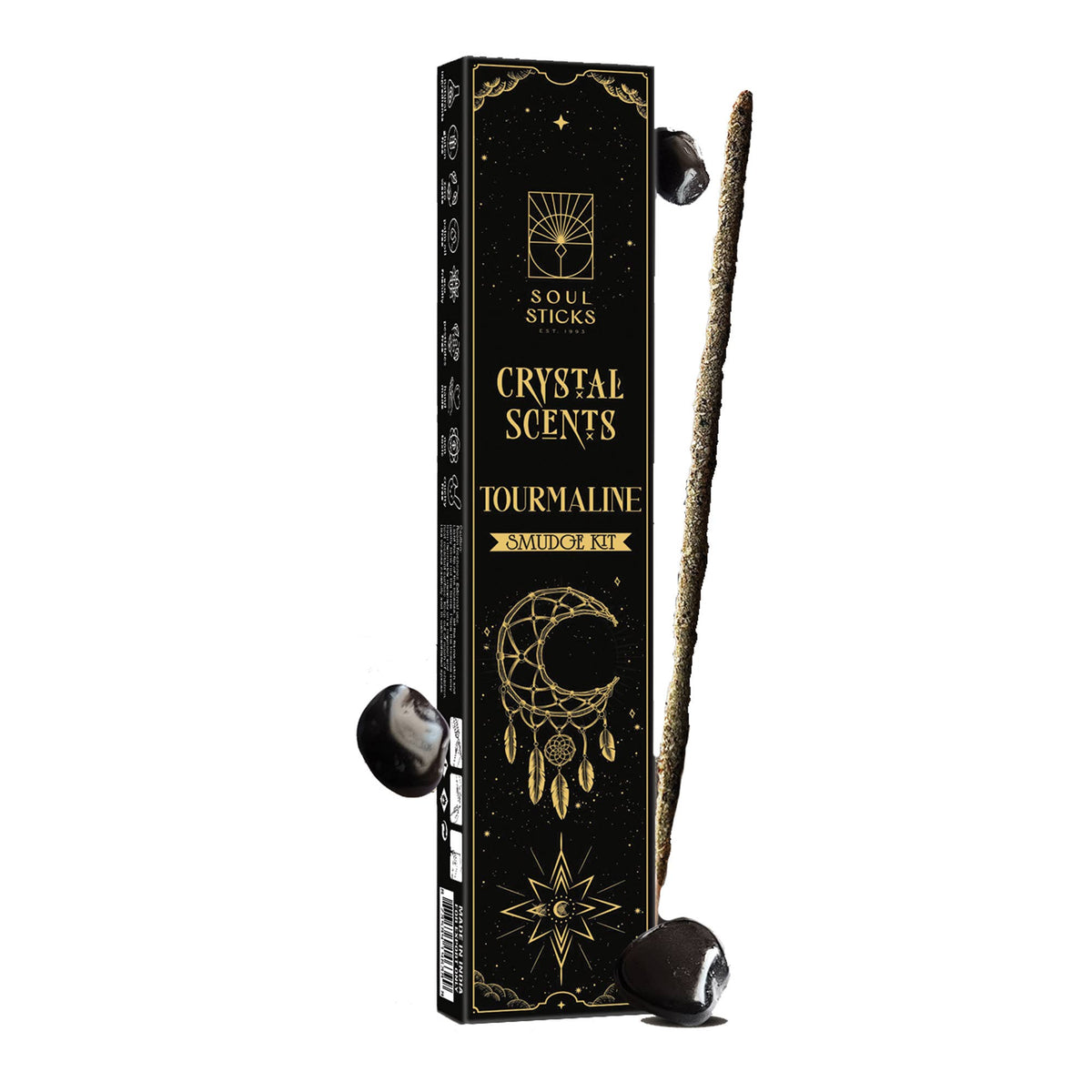 Tourmaline Crystal Incense Sticks Smudge Kit