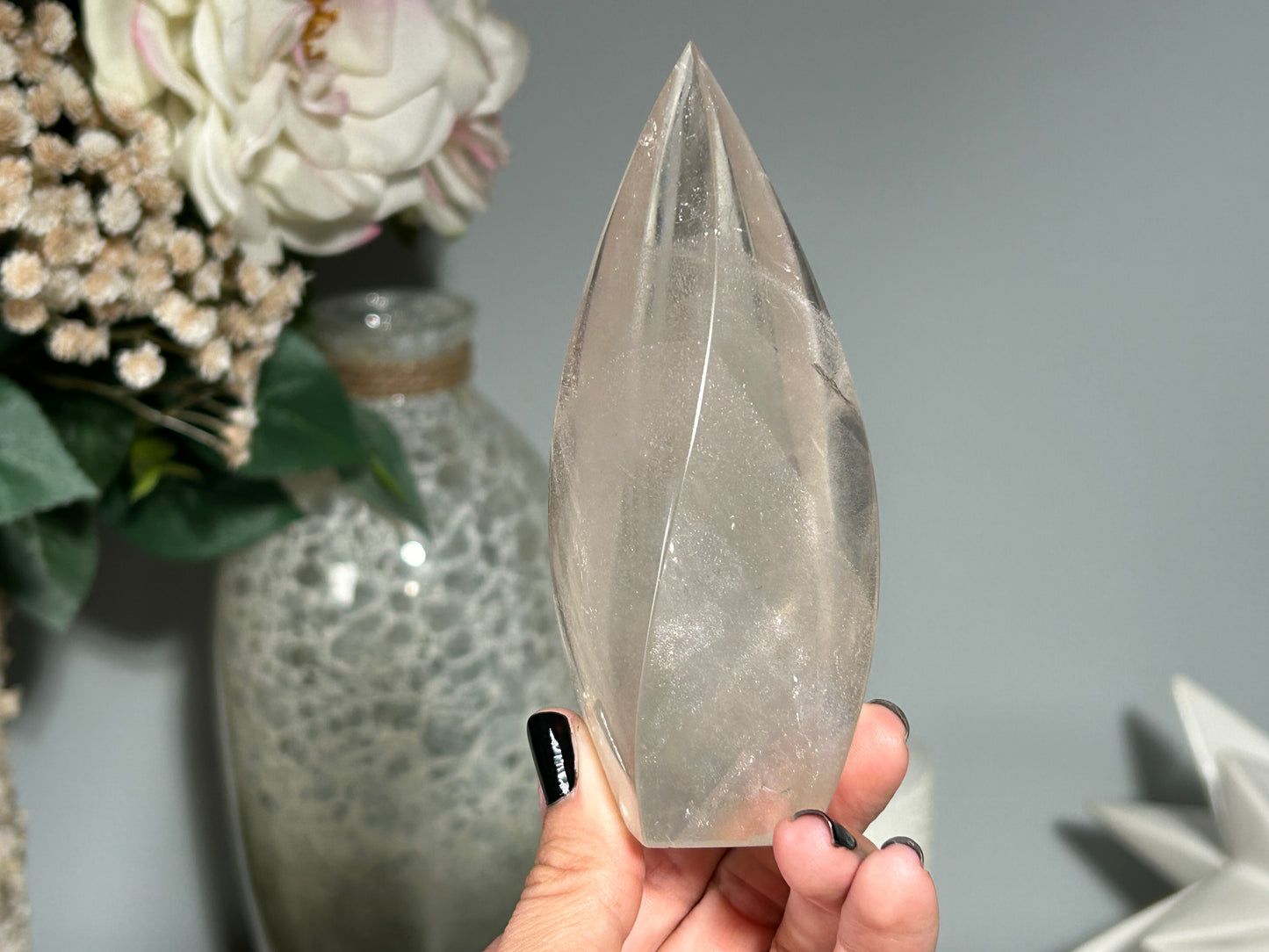 Smoky Quartz Flame (4.5", 115mm)