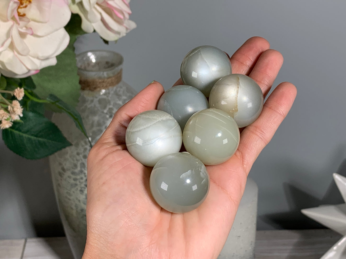 Green Moonstone Sphere