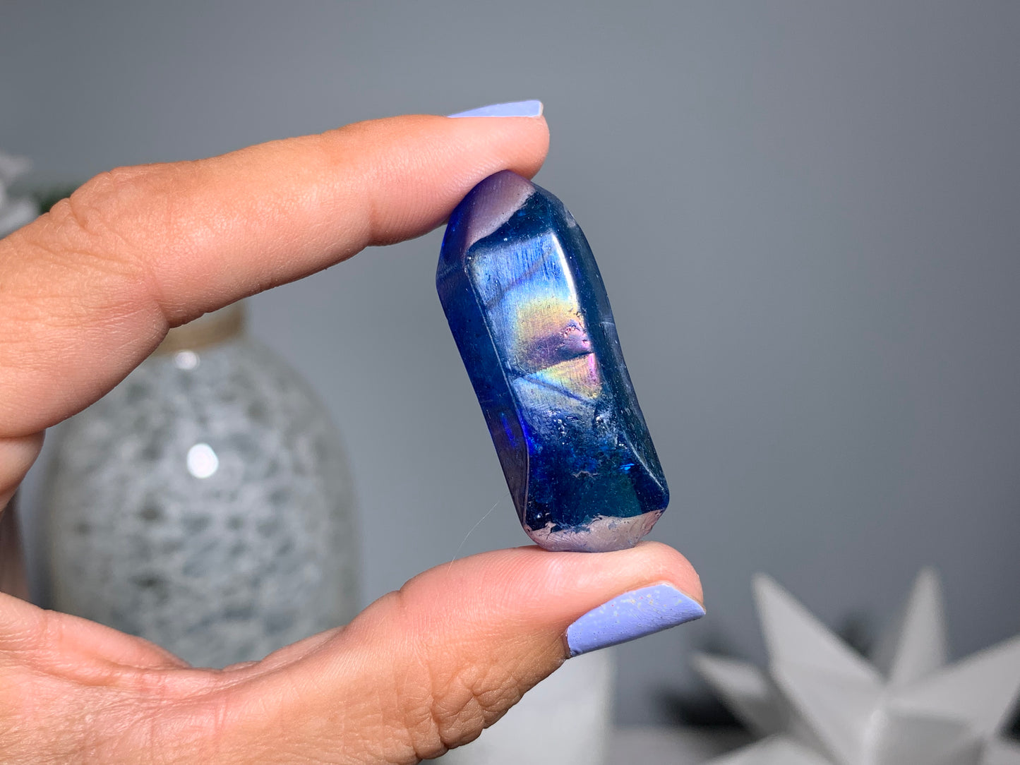 Blue Aura Quartz Point