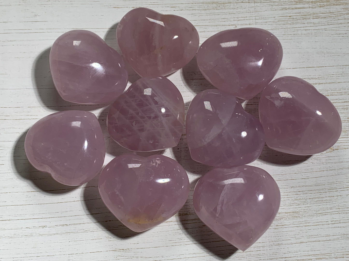 Large Lavender Rose Quartz Heart