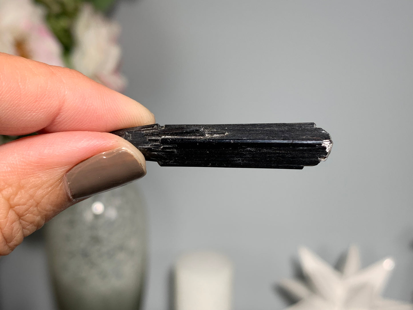 Natural Black Tourmaline (1.7", 42mm)