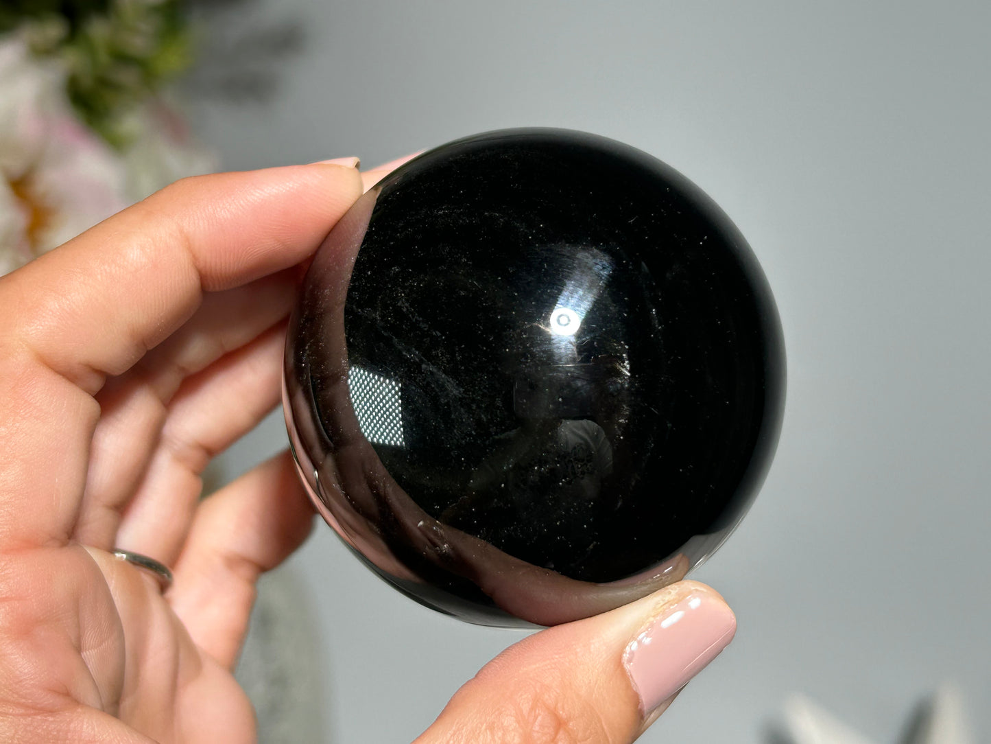 Gold Sheen Obsidian Sphere (2.4", 60mm)