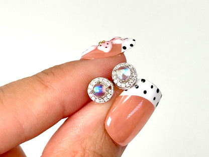 Rainbow Moonstone Earrings