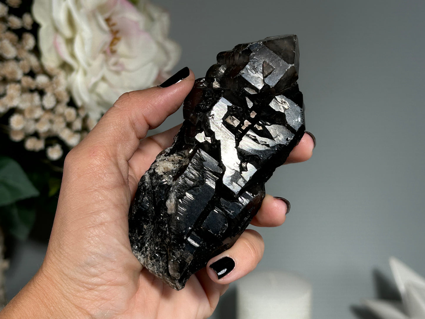 Smoky Elestial Quartz (4.3", 109mm)