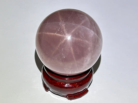 Star Rose Quartz Sphere (2", 50mm)