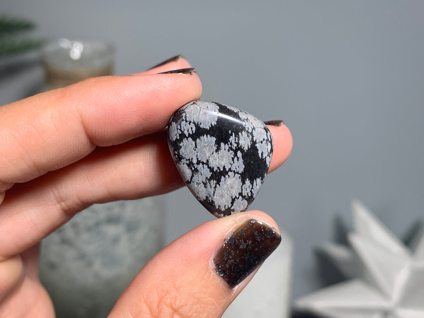 Tumbled Snowflake Obsidian Small