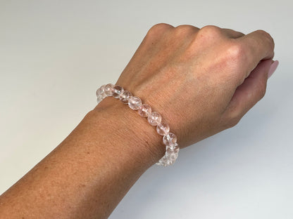 Pale Pink Hematoid Quartz Bracelet