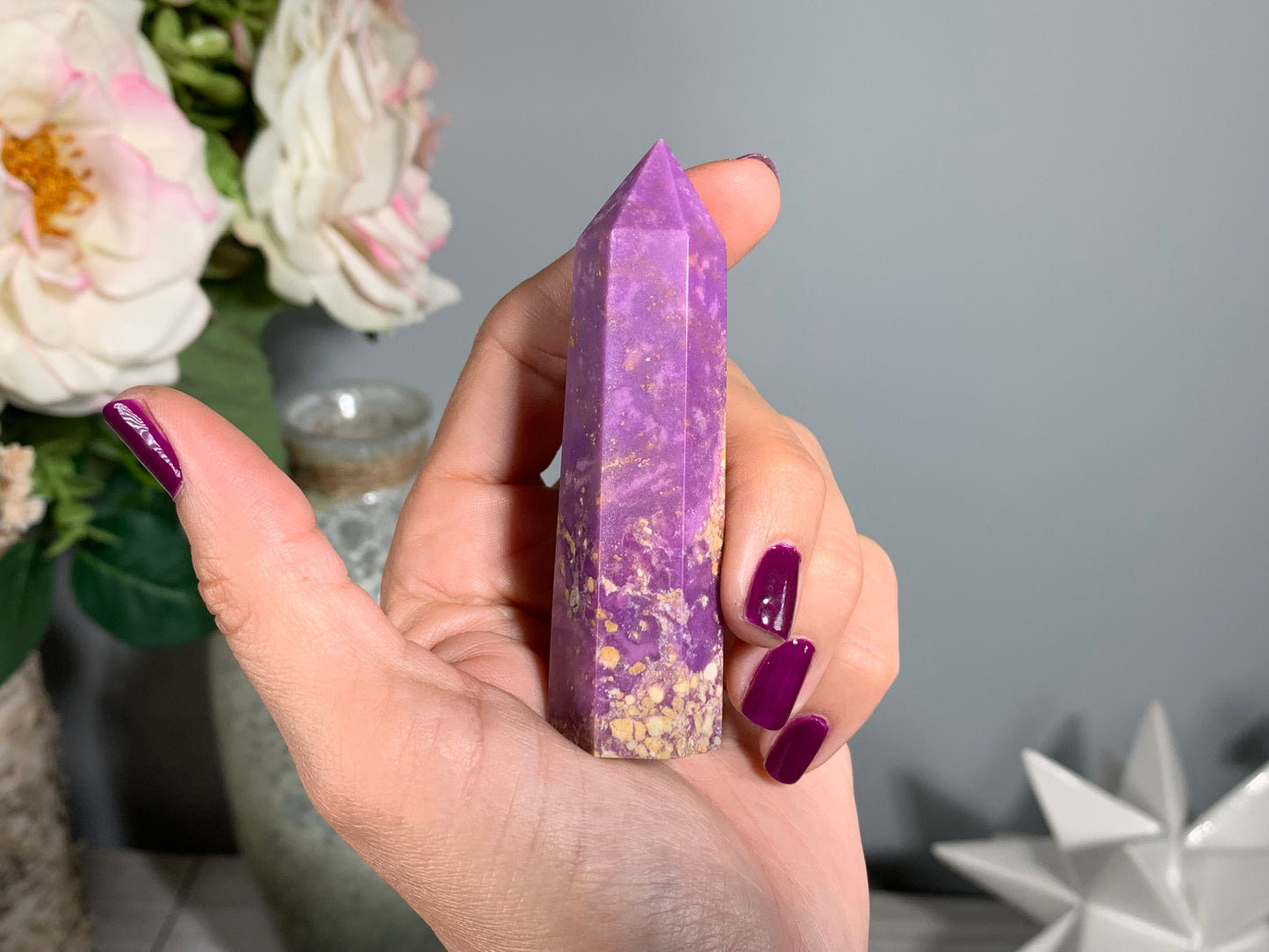 Purple Phosphosiderite Tower (3.1" 79mm)