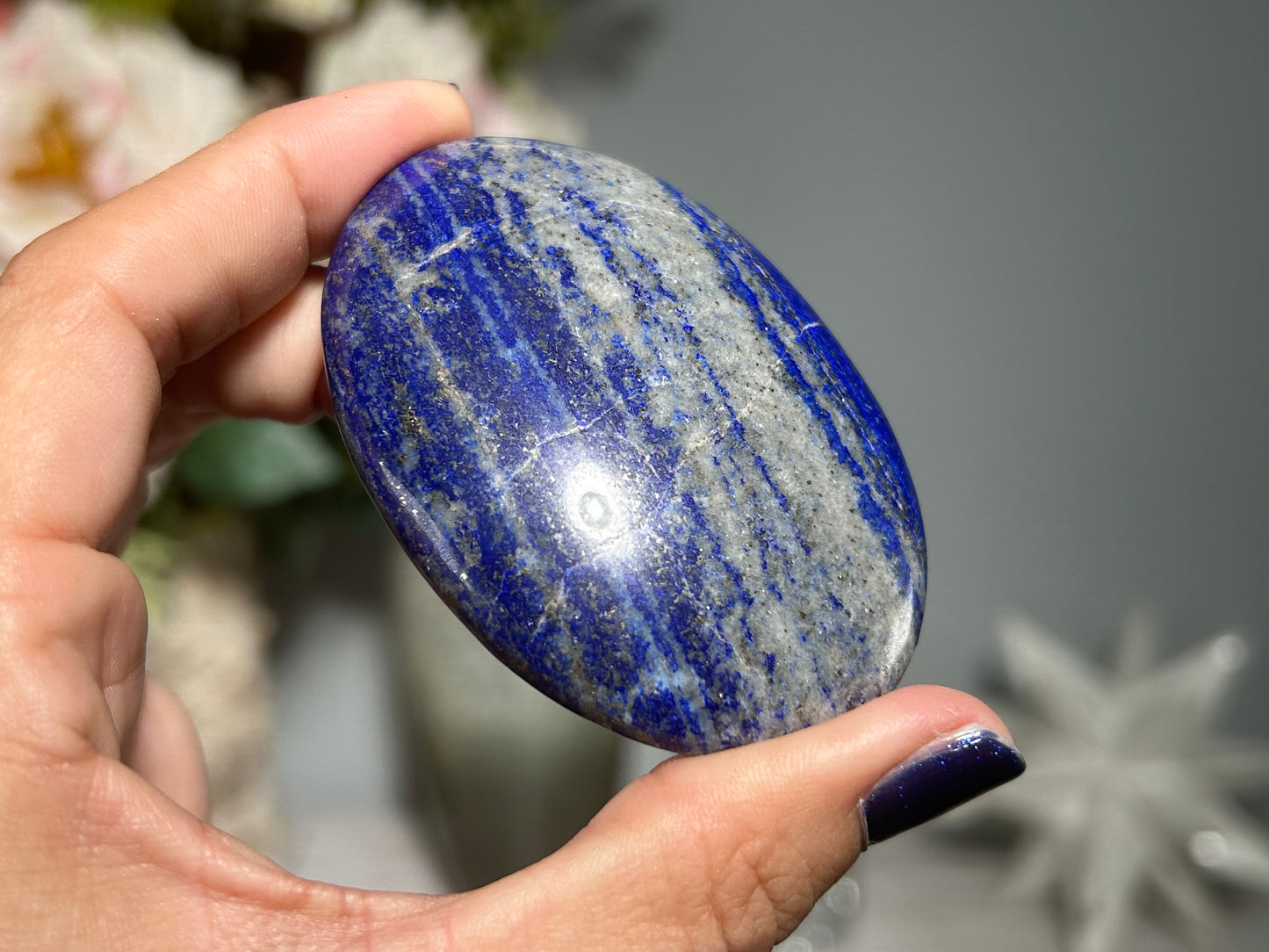 Lapis Lazuli Palm Stone (2.7", 69mm)