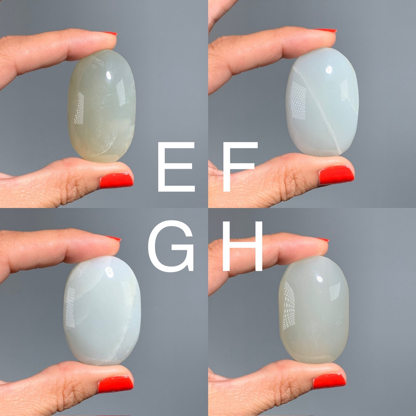 Green Moonstone Palm Stone