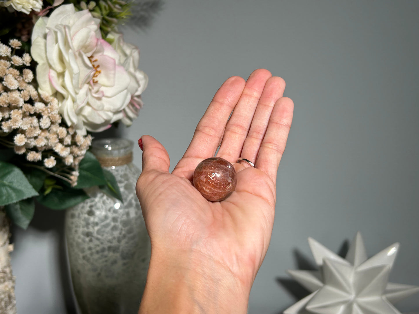 Confetti Sunstone Sphere (1", 26mm)