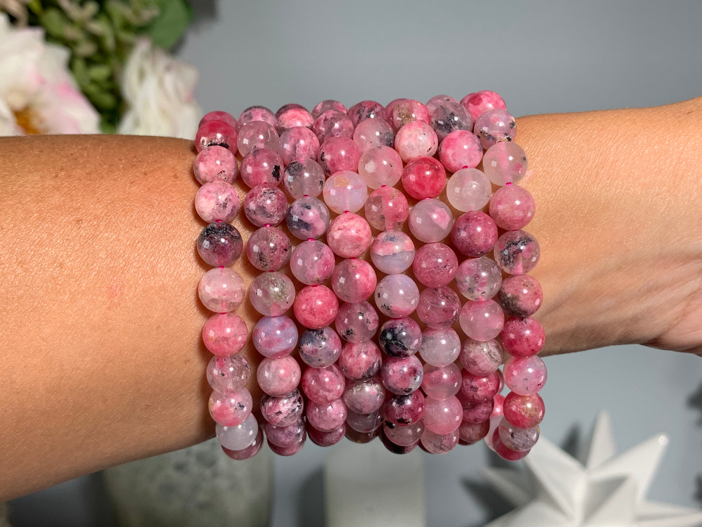 8mm Rhodonite Bracelet