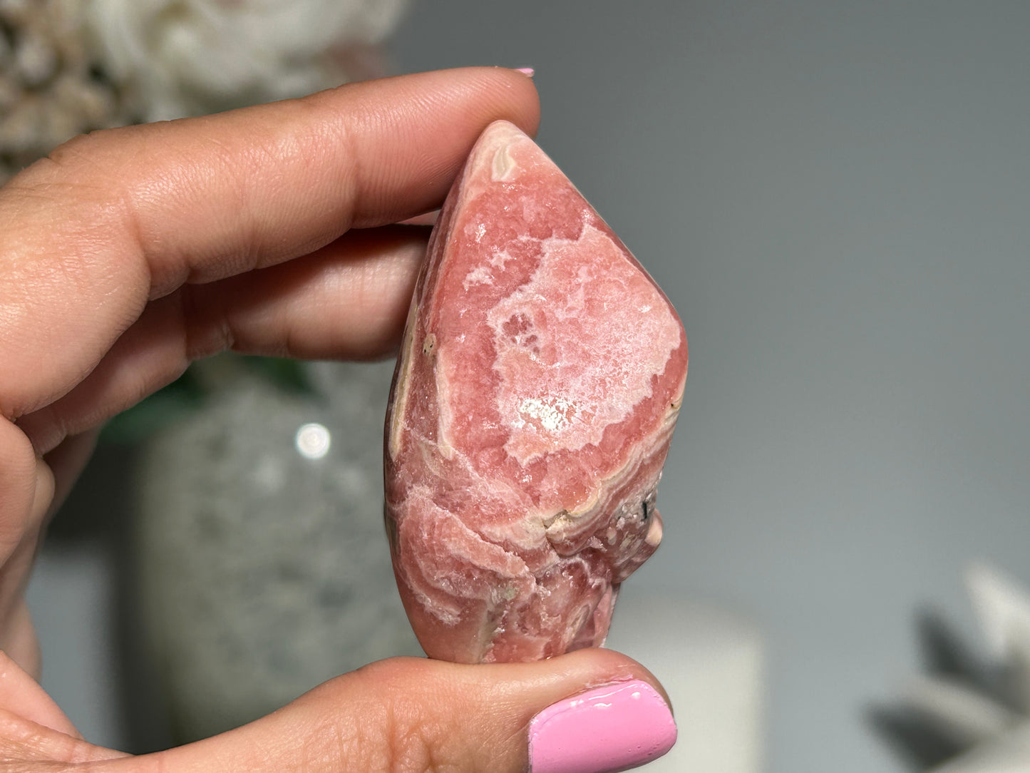 Rhodochrosite Skull (2.2", 55mm)