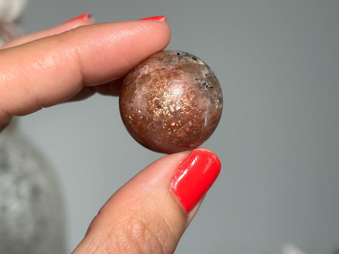 Confetti Sunstone Sphere (0.9", 24mm)