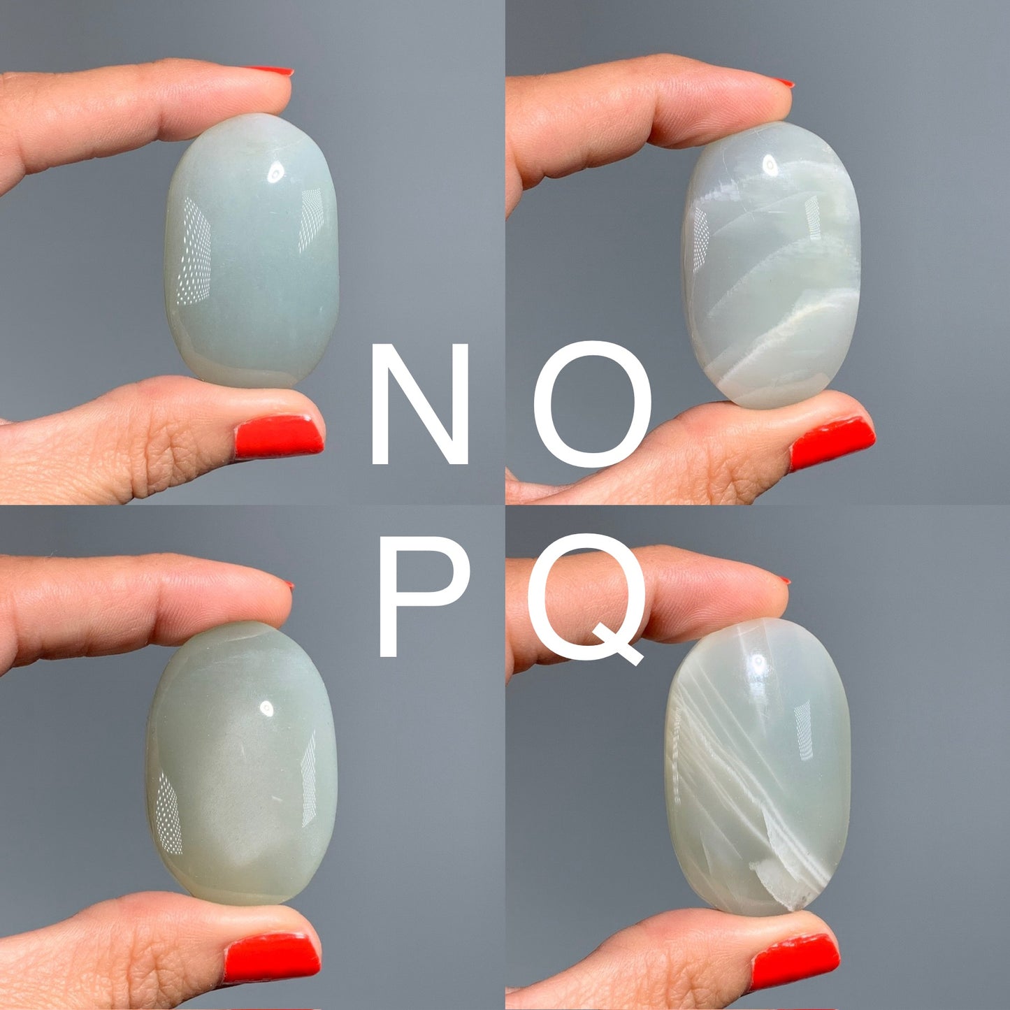 Green Moonstone Palm Stone