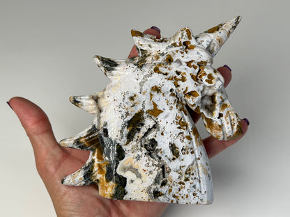 Druzy Ocean Jasper Unicorn (5", 127mm)