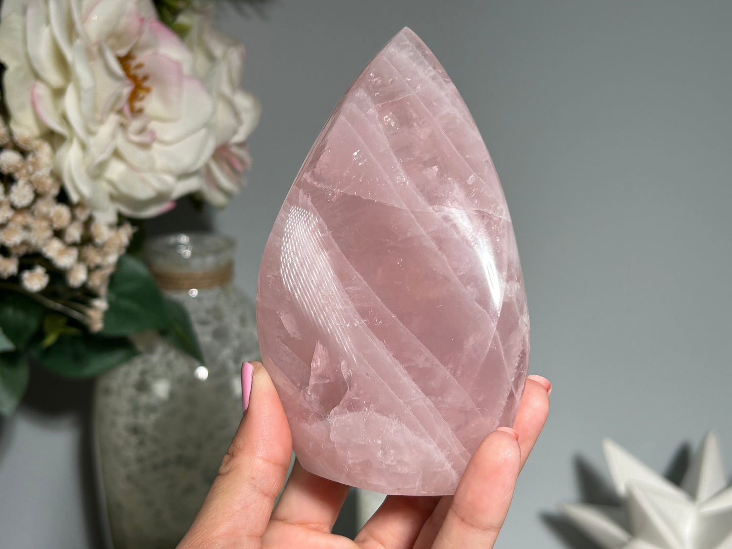 Rose Quartz Freeform (4.6", 116mm)