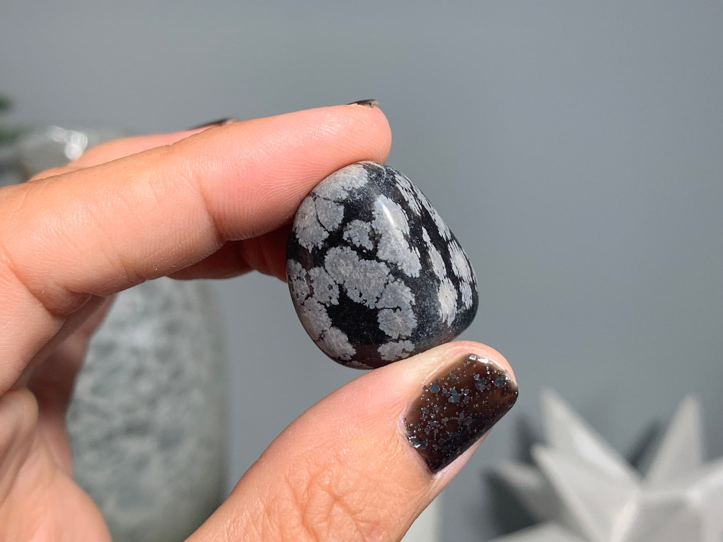 Tumbled Snowflake Obsidian Small