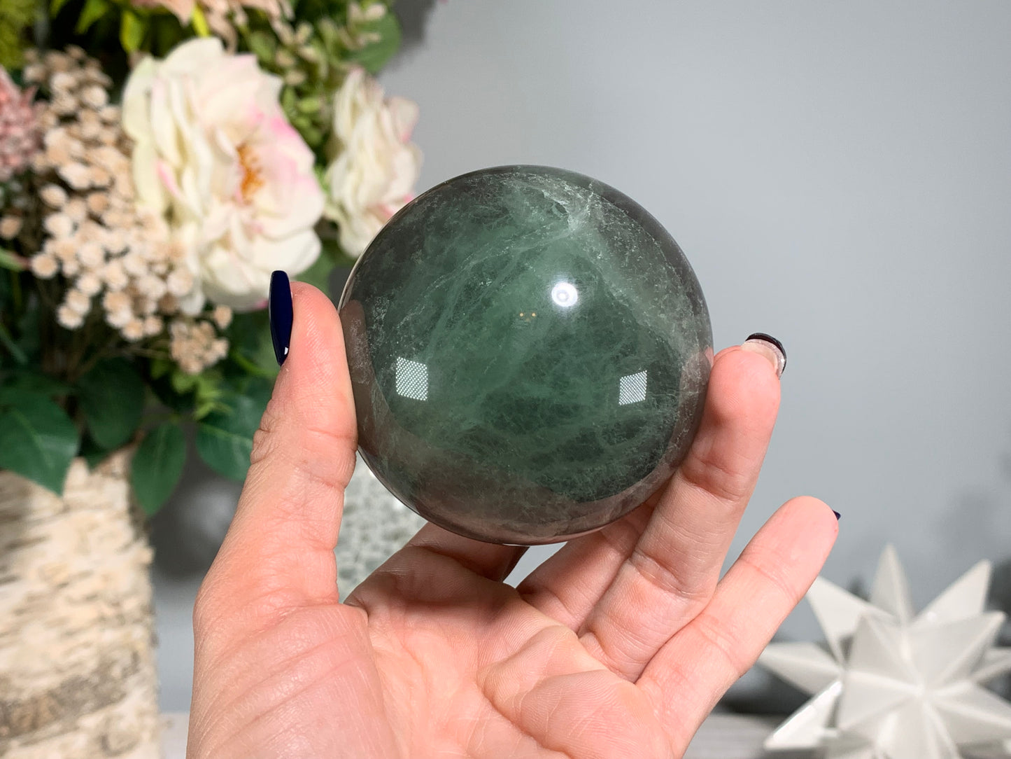 Watermelon Fluorite Sphere (2.6", 58mm)