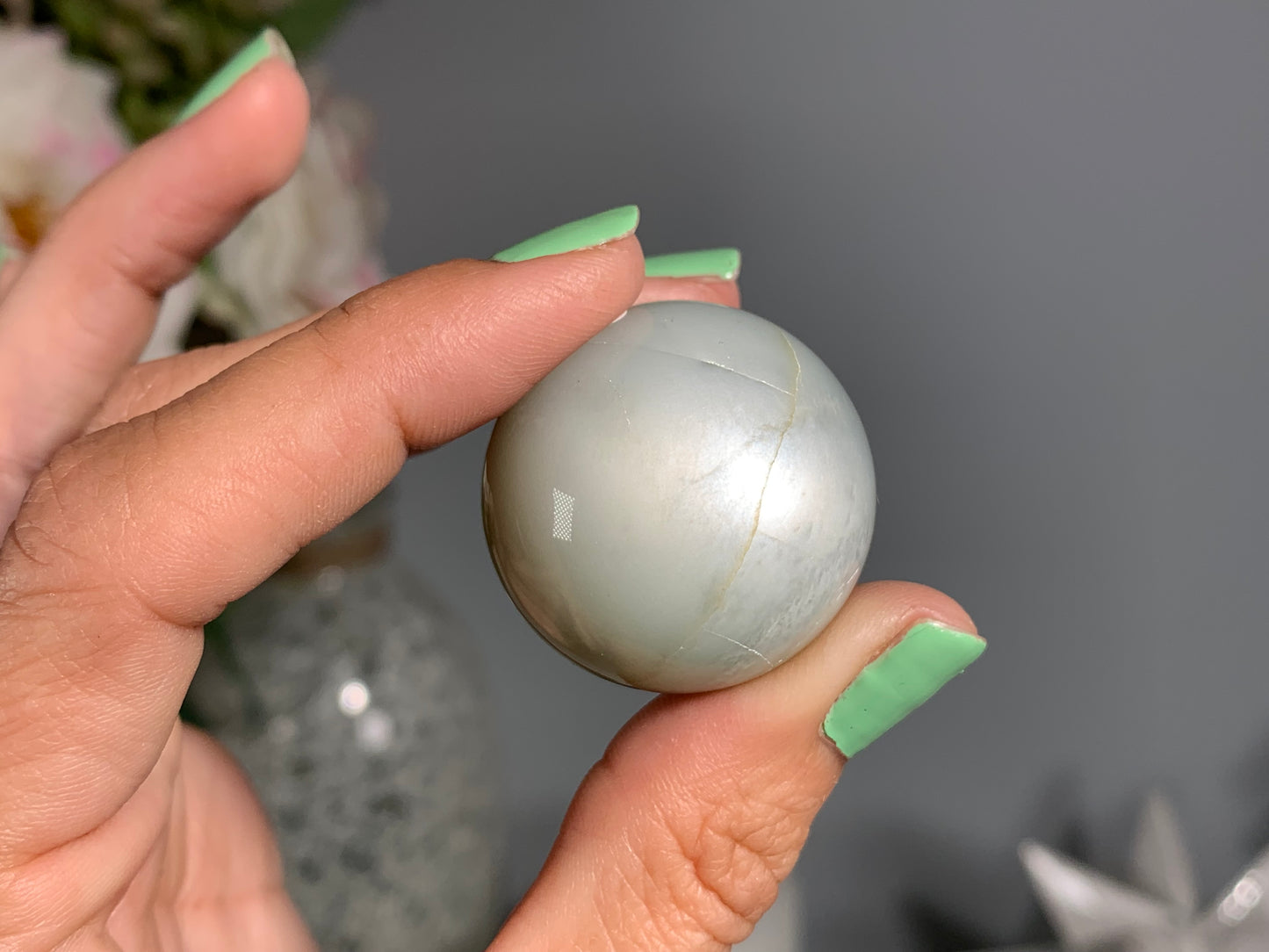 Green Moonstone Sphere