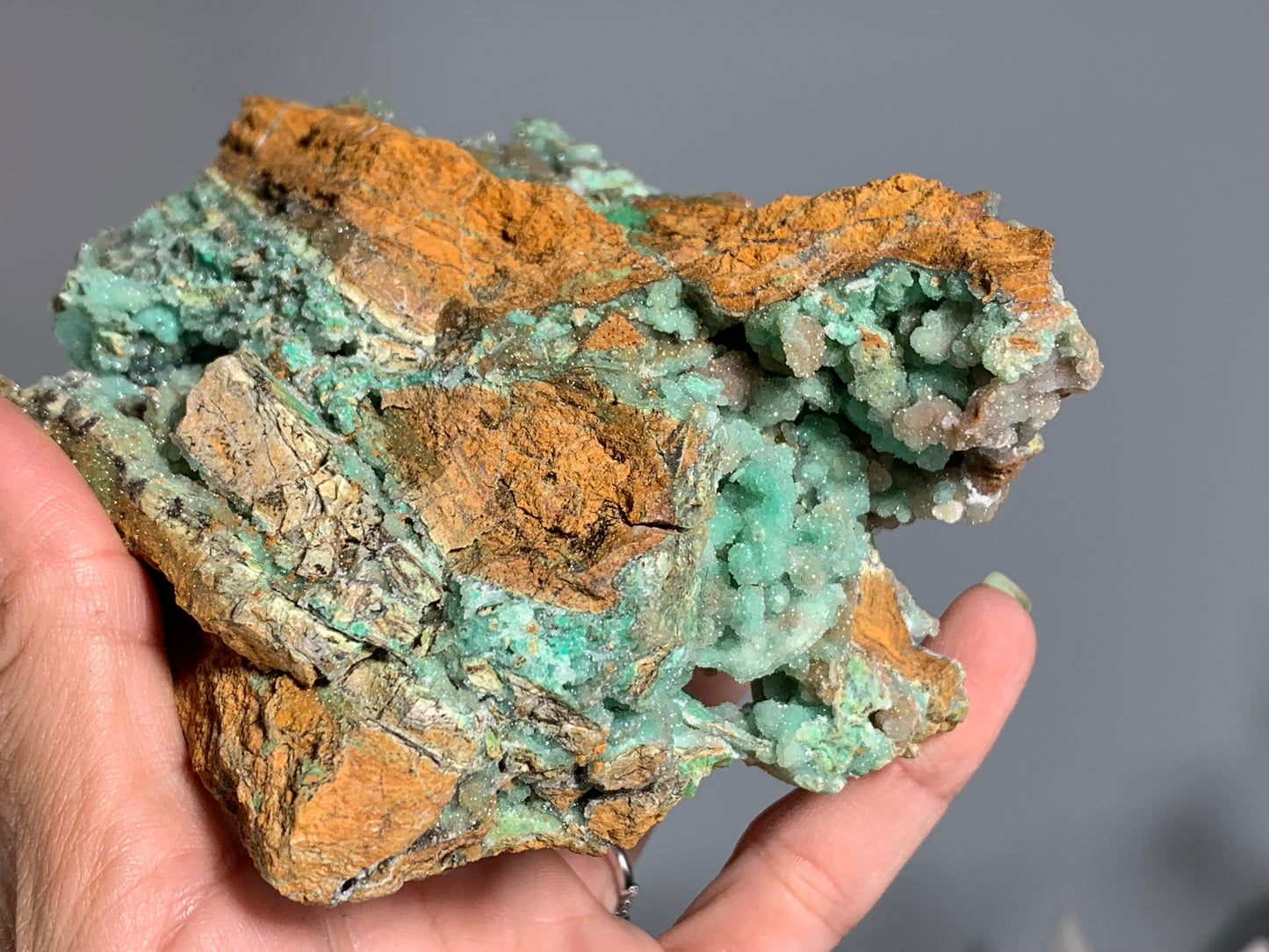 Druzy Chrysoprase (4.5", 115mm)