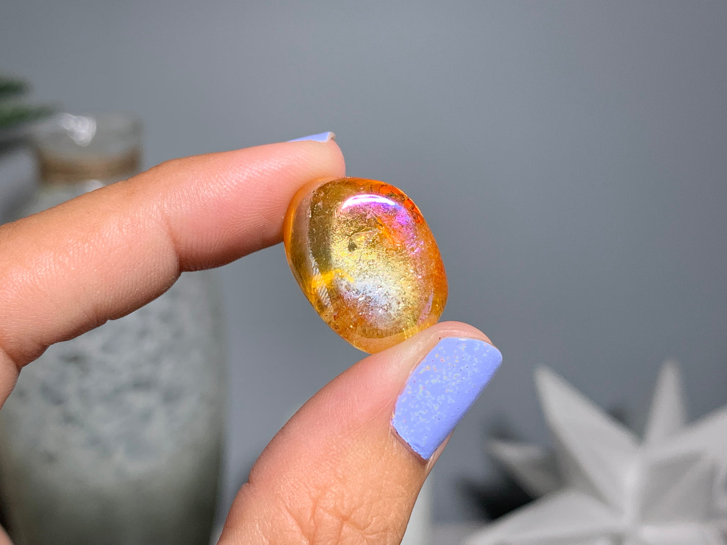 Tumbled Golden Aura Quartz