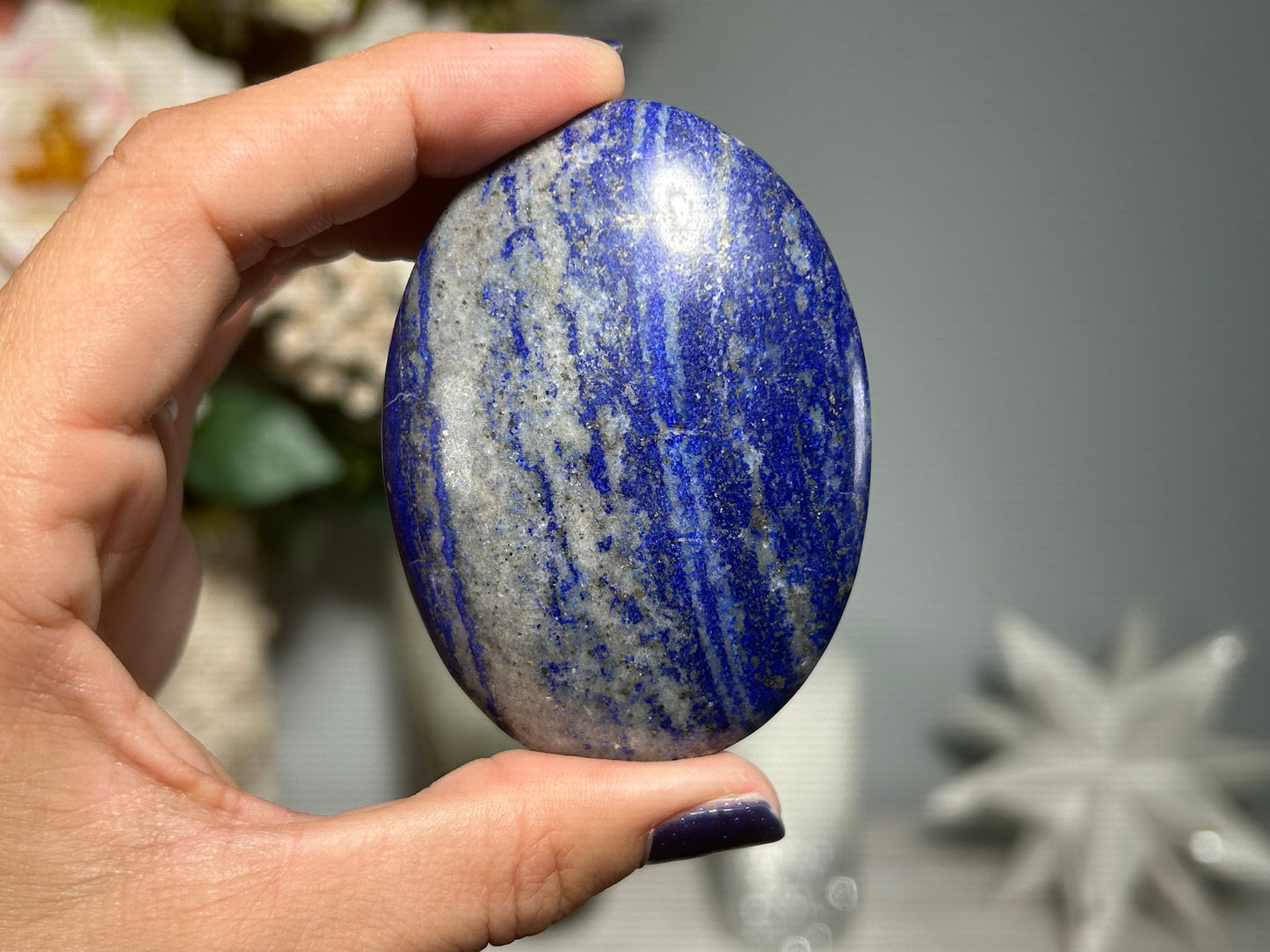 Lapis Lazuli Palm Stone (2.7", 69mm)