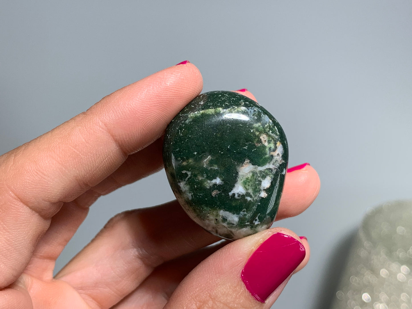 Tumbled Moss Agate Extra Large