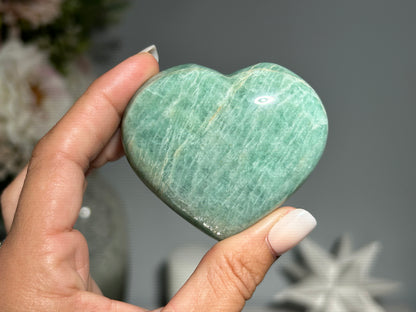 Amazonite Heart (2.5", 63mm)