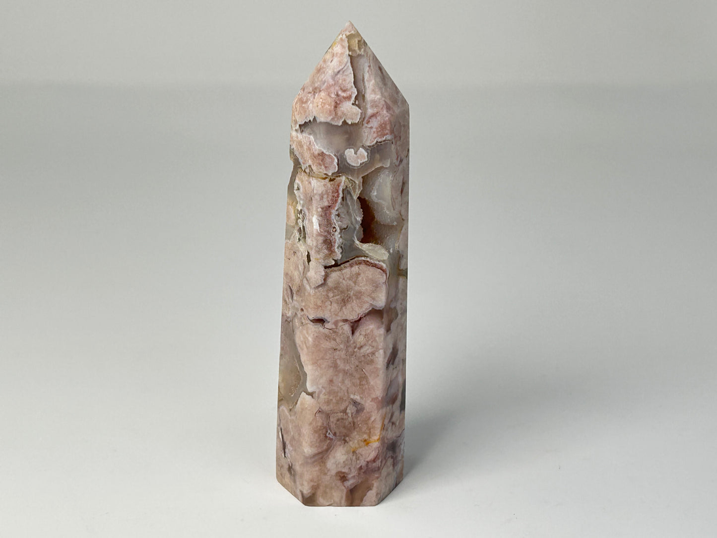 Flower Agate Tower (4.6", 110mm)