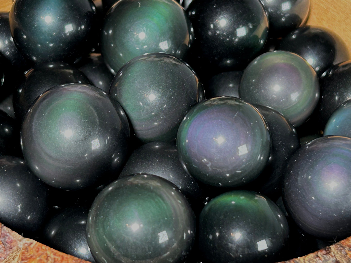 Small Rainbow Obsidian Sphere