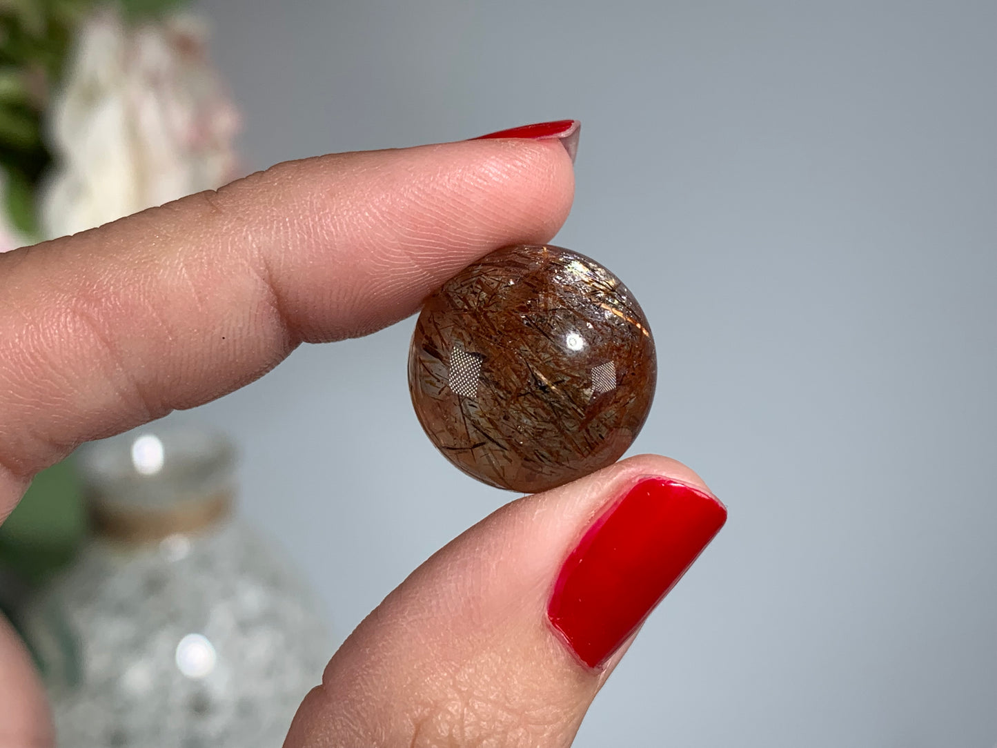 Tiny Rutile Quartz Sphere