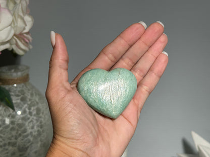 Amazonite Heart (2.2", 57mm)